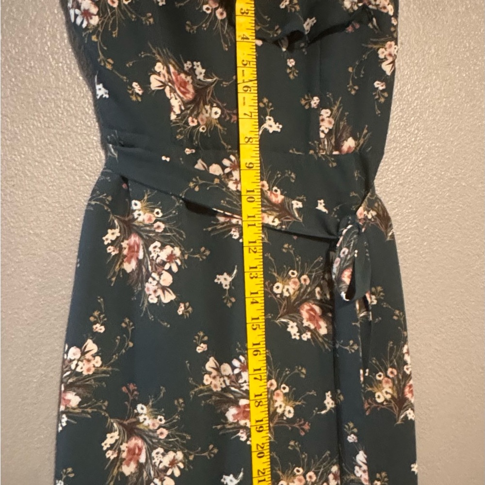 Collective Concepts Dark Green Floral Midi Dress | Easter Church Garden Party - Picture 6 of 8